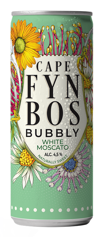 Cape Fynbos Bubbly White MOSCATO 4 x 250 ml
